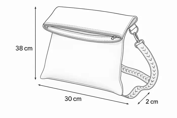 Maßzeichnung Modell Sam zip M Art. Nr. 25101
