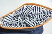 Sam M aus geschliffenem Nubuckleder in blau und cognac