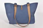 Sarah S aus geschliffenem Nubuckleder in blau und Schultergurten aus Dickelder