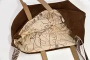Ledertasche, Sarah playa L aus geschliffenem Nubuk-Wasserbüffelleder in braun, Unikat, hergestellt auf La Palma, Kanarische Inseln, Spanien, Europa
