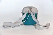 Adrian flex M aus grauem, petrolfarbenem Nappa-Wasserbüffelleder
