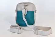 Adrian flex M aus grauem, petrolfarbenem Nappa-Wasserbüffelleder