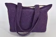 Sarah S aus Walkloden aus 100% Schafschurwolle in braun und aubergine