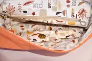 Ainoha M aus geschliffenem Nubuk-Wasserbüffelleder in hellorange und bordeaux