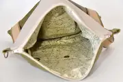 Sam flex M aus vintage Wasserbüffelleder mit Wachsoberfläche in olivgrün und nappaleder aus Wasserbüffelleder in grau