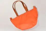 bolso de cuero, Sarah playa L de cuero napa de vaca en color naranja, pieza única, fabricada en La Palma, Islas Canarias, España, Europa