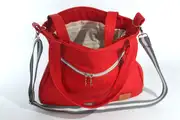 Lena M aus Anilin-Nappaleder in rot und grau