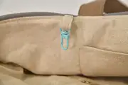 Sarah S aus Nappa-Wasserbüffelleder in türkis und geschliffenem Nubuckleder in blaugrau und Schultergurten aus Dickelder
