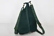 Lederrucksack, Tim S aus geschliffenem Nubuk-Rindsleder in blaugrün, Unikat, hergestellt auf La Palma, Kanarische Inseln, Spanien, Europa