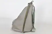 Lederrucksack, Tim S aus grauem Anilin-Nappaleder aus Rindsleder, Unikat, hergestellt auf La Palma, Kanarische Inseln, Spanien, Europa