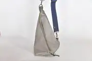 Lederrucksack, Tim S aus grauem Anilin-Nappaleder aus Rindsleder, Unikat, hergestellt auf La Palma, Kanarische Inseln, Spanien, Europa