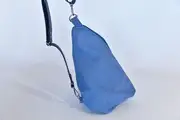 Lederrucksack, Tim S aus feinem, weichem Rindsnubuckleder in jeansblau, Unikat, hergestellt auf La Palma, Kanarische Inseln, Spanien, Europa