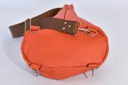 Lederrucksack, Tim S aus Nappaleder in mandarine, Unikat, hergestellt auf La Palma, Kanarische Inseln, Spanien, Europa