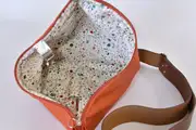 Lederrucksack, Tim S aus Nappaleder in mandarine, Unikat, hergestellt auf La Palma, Kanarische Inseln, Spanien, Europa