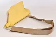 Lederrucksack, Tim S aus Nappa-Wasserbüffelleder in pastellgelb, Unikat, hergestellt auf La Palma, Kanarische Inseln, Spanien, Europa