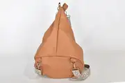 Lederrucksack, Tim S aus Nappa-Wasserbüffelleder in sandgelb, Unikat, hergestellt auf La Palma, Kanarische Inseln, Spanien, Europa
