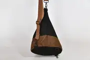 Lederrucksack, Tim S aus geschliffenem Nubuk-Rindsleder in schwarz und geschliffenem Nubuk-Wasserbüffelleder in braun, Unikat, hergestellt auf La Palma, Kanarische Inseln, Spanien, Europa