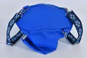 Lederrucksack, Tim S aus Nappa-Rindsleder in sehr blau, Unikat, hergestellt auf La Palma, Kanarische Inseln, Spanien, Europa