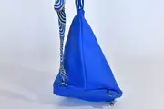 Lederrucksack, Tim S aus Nappa-Rindsleder in sehr blau, Unikat, hergestellt auf La Palma, Kanarische Inseln, Spanien, Europa