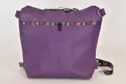 Lederrucksack, Petra blando M mit Zierreißverschluss aus weichem Anilin-Nappaleder in violett, Unikat, hergestellt auf La Palma, Kanarische Inseln, Spanien, Europa