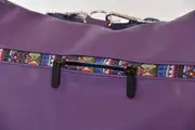 Lederrucksack, Petra blando M mit Zierreißverschluss aus weichem Anilin-Nappaleder in violett, Unikat, hergestellt auf La Palma, Kanarische Inseln, Spanien, Europa