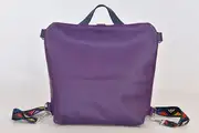 Lederrucksack, Petra blando M mit Zierreißverschluss aus weichem Anilin-Nappaleder in violett, Unikat, hergestellt auf La Palma, Kanarische Inseln, Spanien, Europa