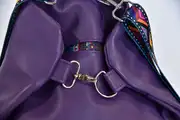 Lederrucksack, Petra blando M mit Zierreißverschluss aus weichem Anilin-Nappaleder in violett, Unikat, hergestellt auf La Palma, Kanarische Inseln, Spanien, Europa