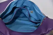 Lederrucksack, Petra blando M mit Zierreißverschluss aus weichem Anilin-Nappaleder in violett, Unikat, hergestellt auf La Palma, Kanarische Inseln, Spanien, Europa