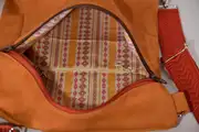 Petra S aus geschliffenem Nubuk-Rindsleder in cognac, Unikat, hergestellt auf La Palma, Kanarische Inseln, Spanien, Europa