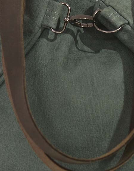 Detailbild Ledertasche Petra tannengrün