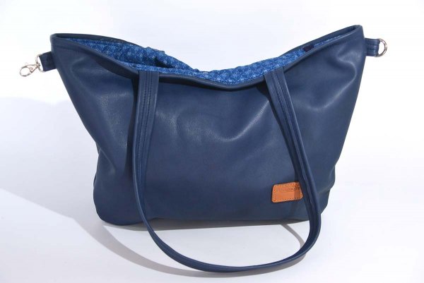 Leather bag model Sarah dark blue