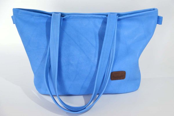 Leather bag model Sarah light blue