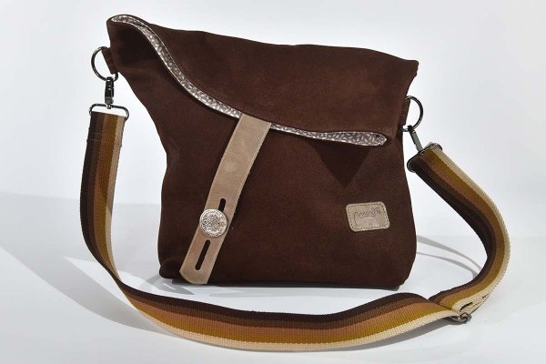 Leather bag model Sam blando dark brown