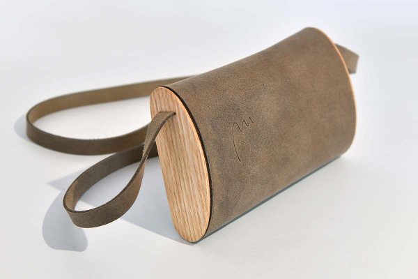 Holz-Leder-Tasche Modell jenny Eschenholz