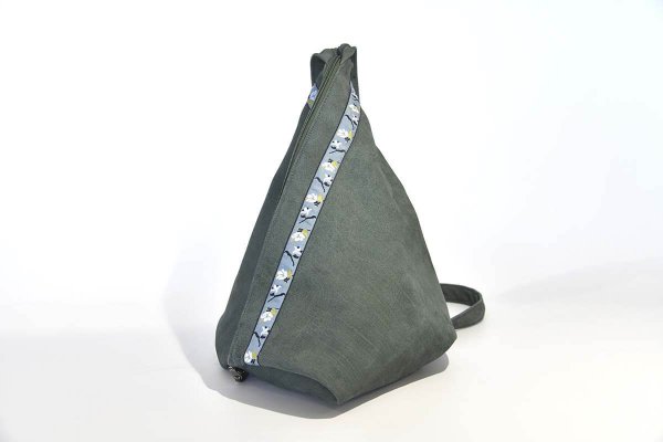 Lederrucksack Modell Tim graugrün