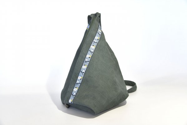 Lederrucksack Tim blaugrau