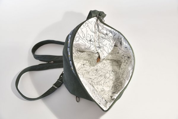 Lederrucksack Tim blaugrau
