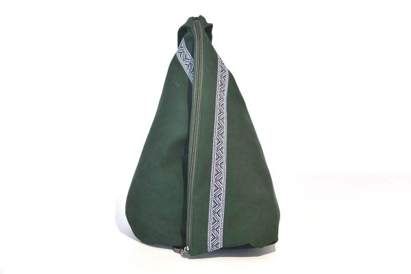 Leather backpack model Tim fir green