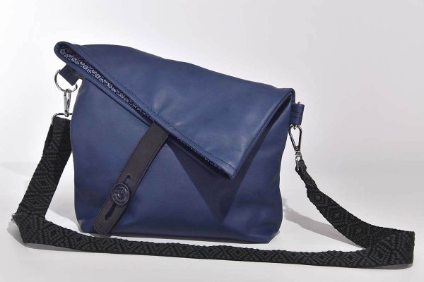 Leather bag model Sam dia dark blue