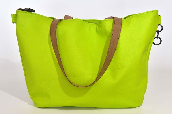 Leather bag model Sarah apple green