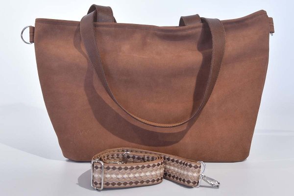 Leather bag model Sarah light brown