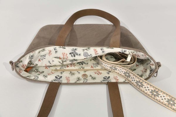 Bolso de cuero modelo Sarah gris de elefantito