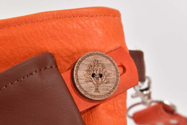 Ledertasche Ben dia braun / orange