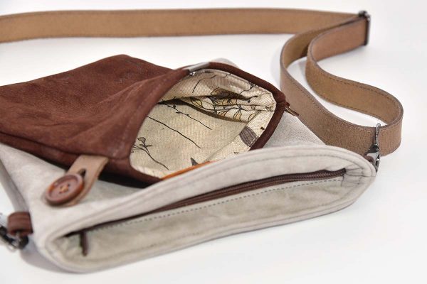 Ledertasche Ben dia braun / grau