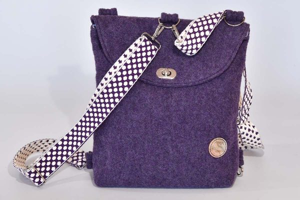 Rucksack Ainoha M Wollfilz violett