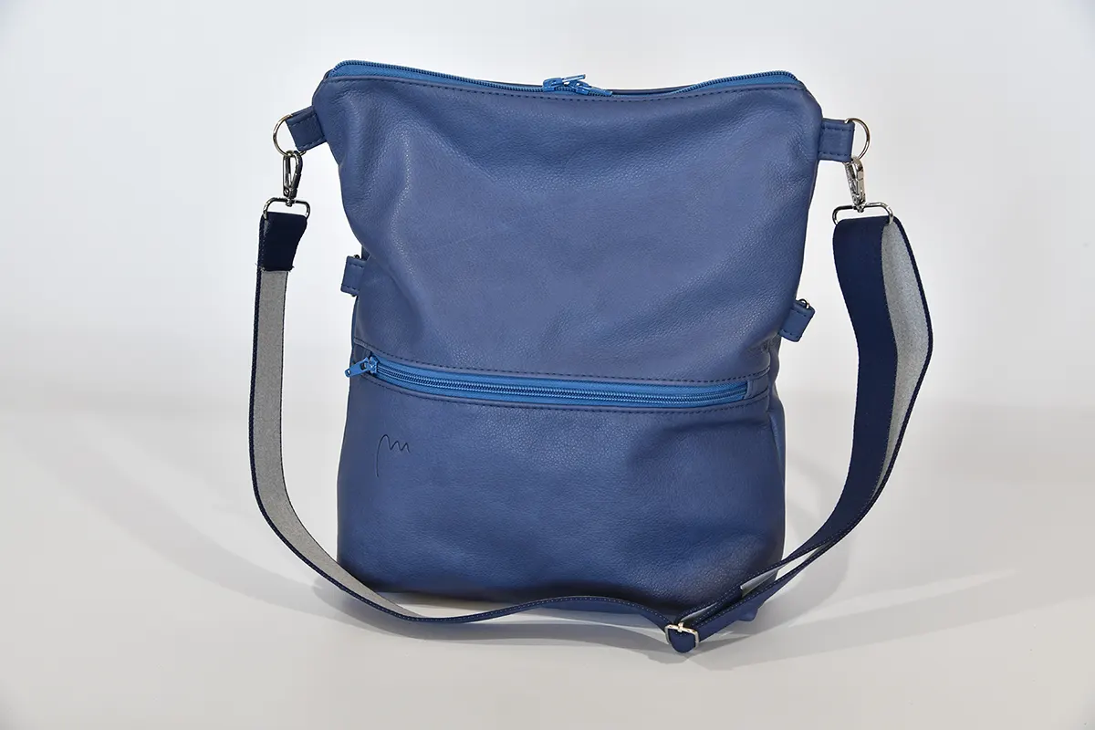 Sam flex M aus geschliffenem, blauem Nubuk-Rindsleder