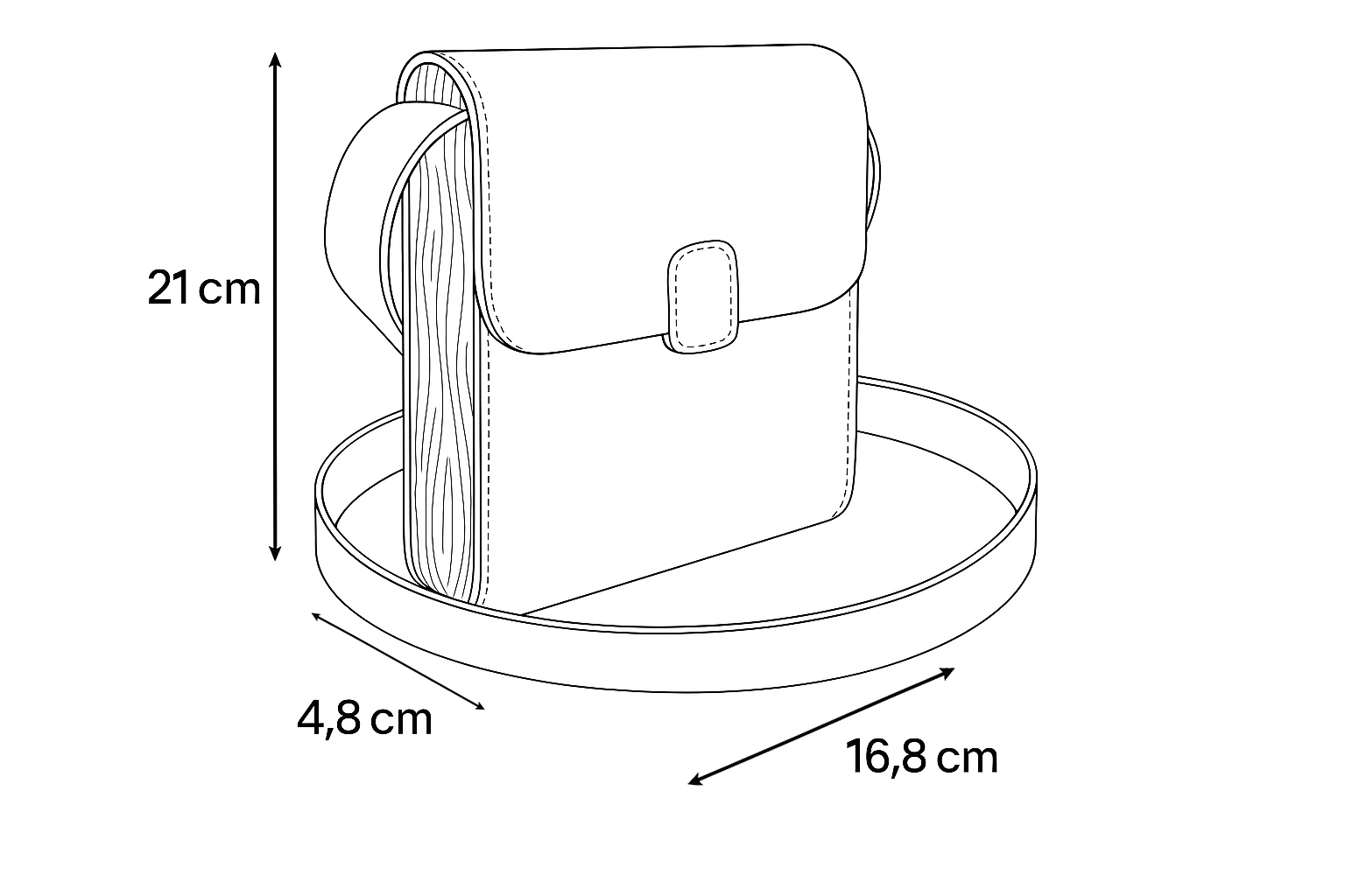 Bernd XS aus geschliffenem, antikem Wasserbüffel-Blankleder in dunkelbraun mit aufwändigen Einlagen und Verschluss aus Ginsterholz von La Palma in Eschenholz