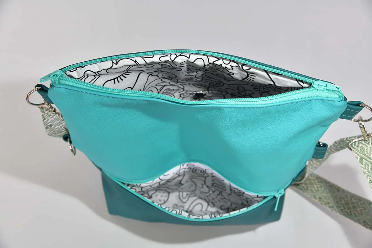 Sam flex M aus Napp Wasserbüffelleder in petrol und türkis