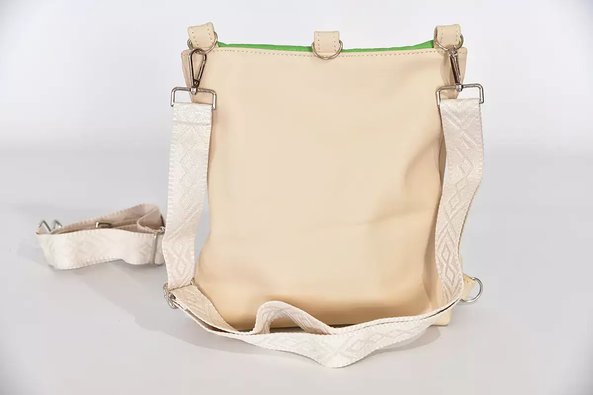 Lederrucksack Ainhoa M eierschale und apfelgrün