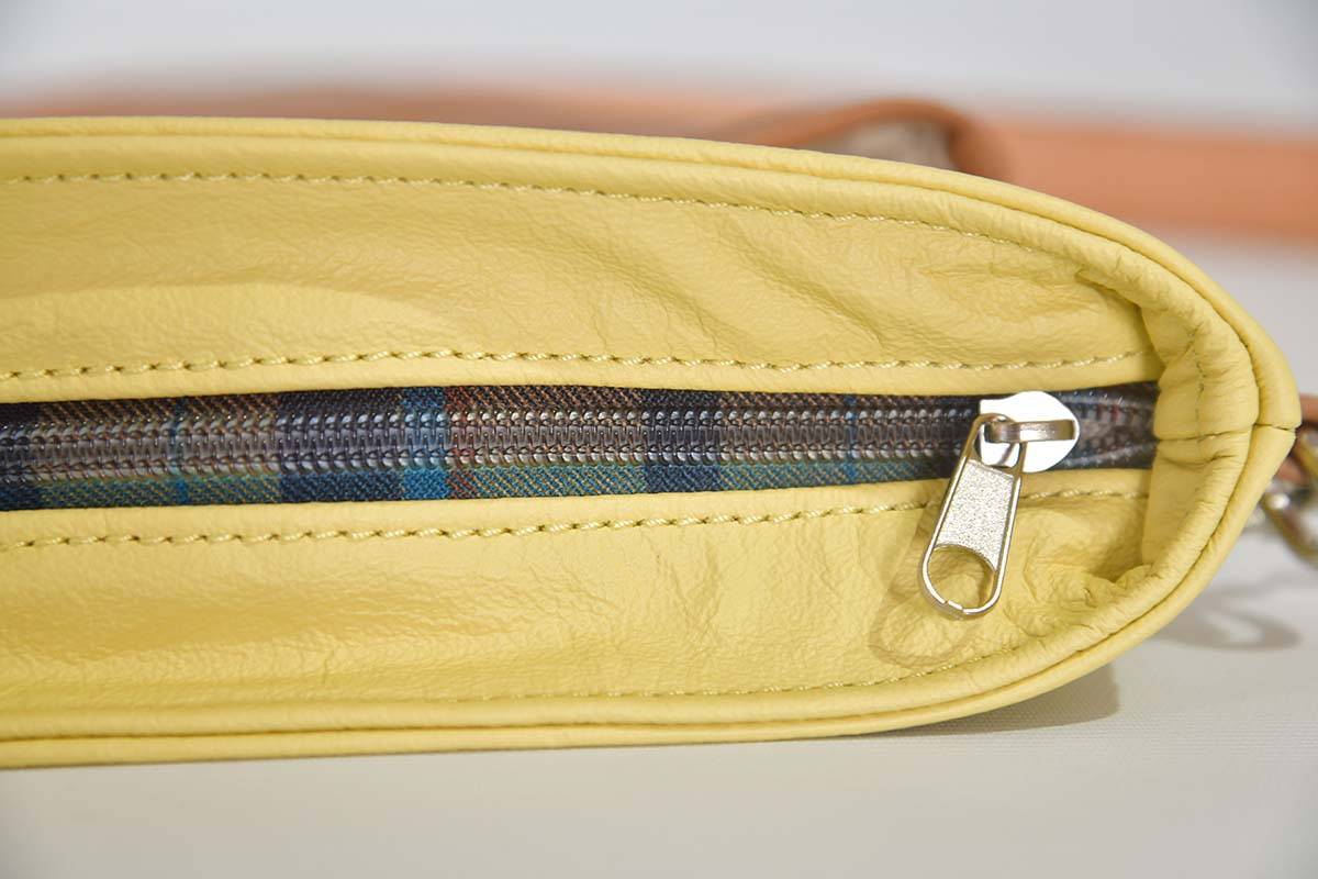 Ledertasche Ben dia cognac / hellgelb